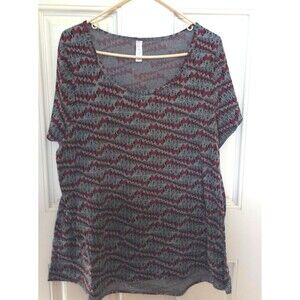 LuLaRoe LLR Classic Disney Minnie Mouse Tunic Size 2x Gray/Red/Black